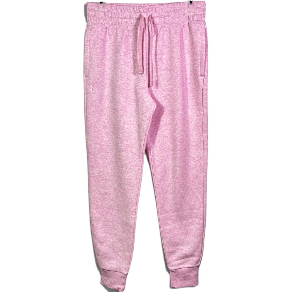 Under Armour Womens Small Pink Tie Dye Rival Fleece Jogger Sweatpants NWT